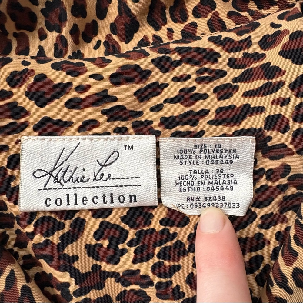 Kathie Lee Collection Leopard Print Sleeveless Top Size 14 - Picture 5 of 5